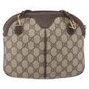 GUCCI GG Supreme Web Sherry Line Bag PVC Beige Gold 904 02 047 Auth BA7792-2