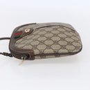 GUCCI GG Supreme Web Sherry Line Bag PVC Beige Gold 904 02 047 Auth BA7792-3