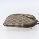 GUCCI GG Supreme Web Sherry Line Bag PVC Beige Gold 904 02 047 Auth BA7792-4