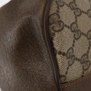 GUCCI GG Supreme Web Sherry Line Bag PVC Beige Gold 72 02 024 Auth BA7793-14