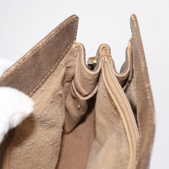 GUCCI GG Supreme Web Sherry Line Bag PVC Beige Gold 72 02 024 Auth BA7793