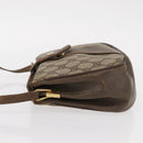 GUCCI GG Supreme Web Sherry Line Bag PVC Beige Gold 72 02 024 Auth BA7793-5