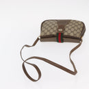 GUCCI GG Supreme Web Sherry Line Bag PVC Beige Gold 72 02 024 Auth BA7793-7