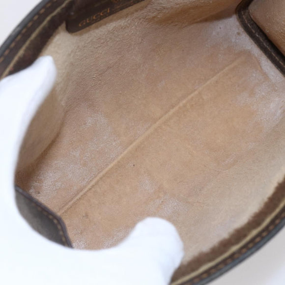 GUCCI GG Supreme Web Sherry Line Bag PVC Beige Gold 41 014 2125 23 Auth BA7795