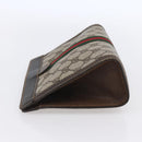 GUCCI GG Supreme Web Sherry Line Bag PVC Beige Gold 41 014 2125 23 Auth BA7795-3