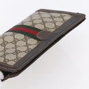 GUCCI GG Supreme Web Sherry Line Bag PVC Beige Gold 41 014 2125 23 Auth BA7795-5