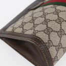 GUCCI GG Supreme Web Sherry Line Bag PVC Beige Gold 41 014 2125 23 Auth BA7795-14