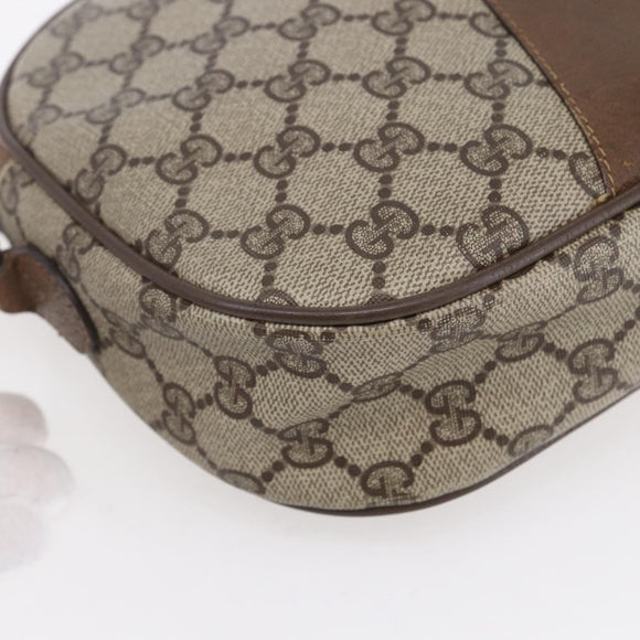 GUCCI GG Supreme Web Sherry Line Bag PVC Beige Gold Red 89 01 034 Auth BA7796