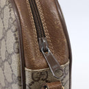 GUCCI GG Supreme Web Sherry Line Bag PVC Beige Gold Red 89 01 034 Auth BA7796-9