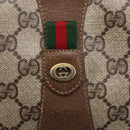 GUCCI GG Supreme Web Sherry Line Bag PVC Beige Gold Red 89 01 034 Auth BA7796-18