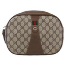 GUCCI GG Supreme Web Sherry Line Bag PVC Beige Gold Red 89 01 034 Auth BA7796-13