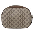 GUCCI GG Supreme Web Sherry Line Bag PVC Beige Gold Red 89 01 034 Auth BA7796-2