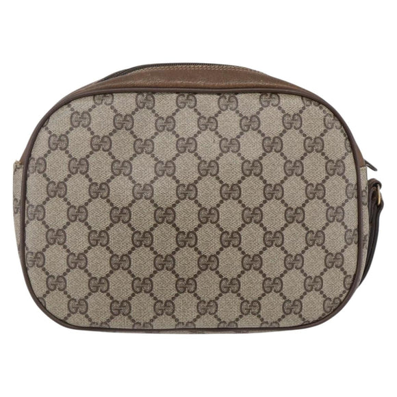 GUCCI GG Supreme Web Sherry Line Bag PVC Beige Gold Red 89 01 034 Auth BA7796