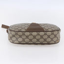 GUCCI GG Supreme Web Sherry Line Bag PVC Beige Gold Red 89 01 034 Auth BA7796-5
