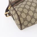 GUCCI GG Supreme Web Sherry Line Bag PVC Beige Gold 14 02 005 Auth BA7798-15