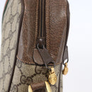 GUCCI GG Supreme Web Sherry Line Bag PVC Beige Gold 14 02 005 Auth BA7798-9