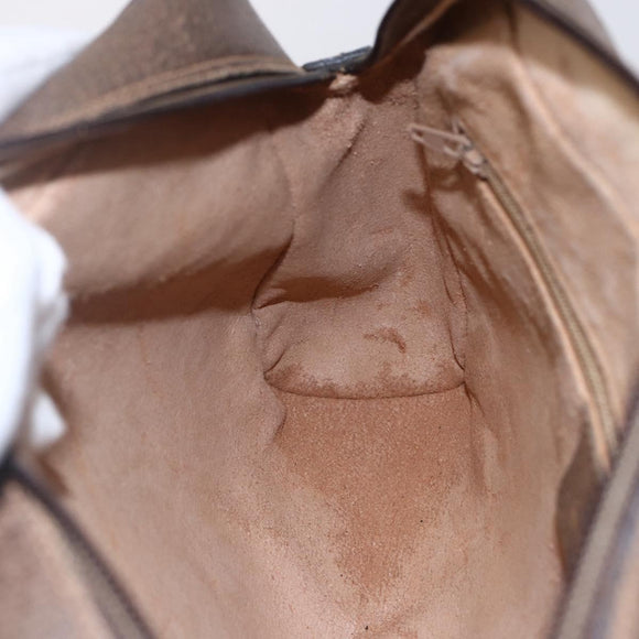 GUCCI GG Supreme Web Sherry Line Bag PVC Beige Gold 14 02 005 Auth BA7798