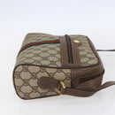 GUCCI GG Supreme Web Sherry Line Bag PVC Beige Gold 14 02 005 Auth BA7798-4