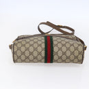 GUCCI GG Supreme Web Sherry Line Bag PVC Beige Gold 14 02 005 Auth BA7798-5