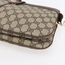 GUCCI GG Supreme Web Sherry Line Bag PVC Beige Gold Red 904 02 043 Auth BA7799-14