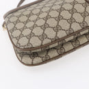 GUCCI GG Supreme Web Sherry Line Bag PVC Beige Gold Red 904 02 043 Auth BA7799-15