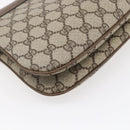 GUCCI GG Supreme Web Sherry Line Bag PVC Beige Gold Red 904 02 043 Auth BA7799-17