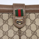 GUCCI GG Supreme Web Sherry Line Bag PVC Beige Gold Red 904 02 043 Auth BA7799-18