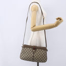 GUCCI GG Supreme Web Sherry Line Bag PVC Beige Gold Red 904 02 043 Auth BA7799-24