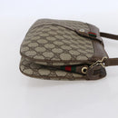 GUCCI GG Supreme Web Sherry Line Bag PVC Beige Gold Red 904 02 043 Auth BA7799-4