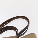 HERMES Cavac Elan PM Hand Bag Canvas Beige Silver Auth BA7802-10