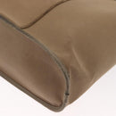 HERMES Cavac Elan PM Hand Bag Canvas Beige Silver Auth BA7802-13