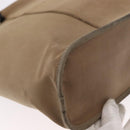 HERMES Cavac Elan PM Hand Bag Canvas Beige Silver Auth BA7802-14