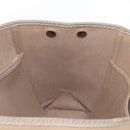 HERMES Cavac Elan PM Hand Bag Canvas Beige Silver Auth BA7802-18