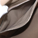 HERMES Cavac Elan PM Hand Bag Canvas Beige Silver Auth BA7802-21