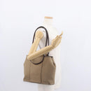 HERMES Cavac Elan PM Hand Bag Canvas Beige Silver Auth BA7802-23