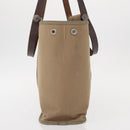 HERMES Cavac Elan PM Hand Bag Canvas Beige Silver Auth BA7802-4