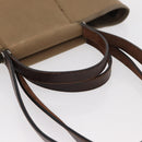 HERMES Cavac Elan PM Hand Bag Canvas Beige Silver Auth BA7802-7