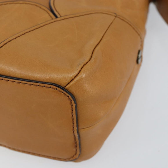 Chloe Shoulder Bag Leather Brown Gold Auth BA7803