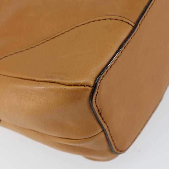 Chloe Shoulder Bag Leather Brown Gold Auth BA7803