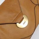 Chloe Shoulder Bag Leather Brown Gold Auth BA7803-14