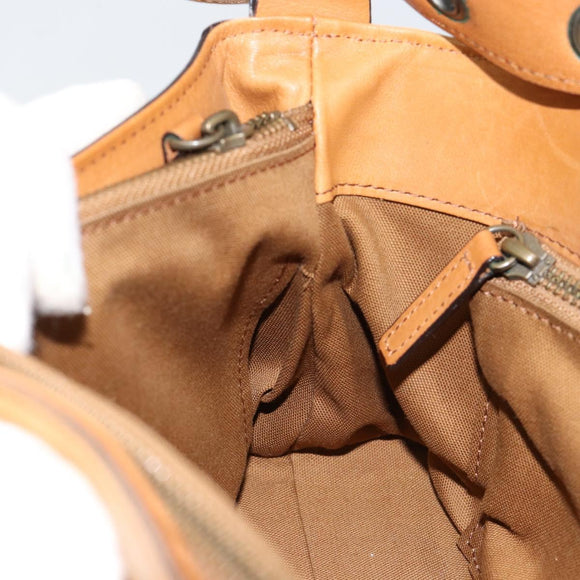 Chloe Shoulder Bag Leather Brown Gold Auth BA7803