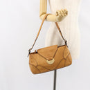 Chloe Shoulder Bag Leather Brown Gold Auth BA7803-25
