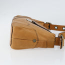 Chloe Shoulder Bag Leather Brown Gold Auth BA7803-4