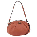 Chloe Hand Bag Leather 2way Orange Gold Auth BA7804-1