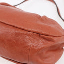 Chloe Hand Bag Leather 2way Orange Gold Auth BA7804-17