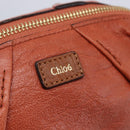Chloe Hand Bag Leather 2way Orange Gold Auth BA7804-19