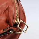 Chloe Hand Bag Leather 2way Orange Gold Auth BA7804-10