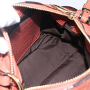 Chloe Hand Bag Leather 2way Orange Gold Auth BA7804-11