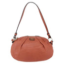Chloe Hand Bag Leather 2way Orange Gold Auth BA7804-13