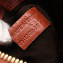 Chloe Hand Bag Leather 2way Orange Gold Auth BA7804-12